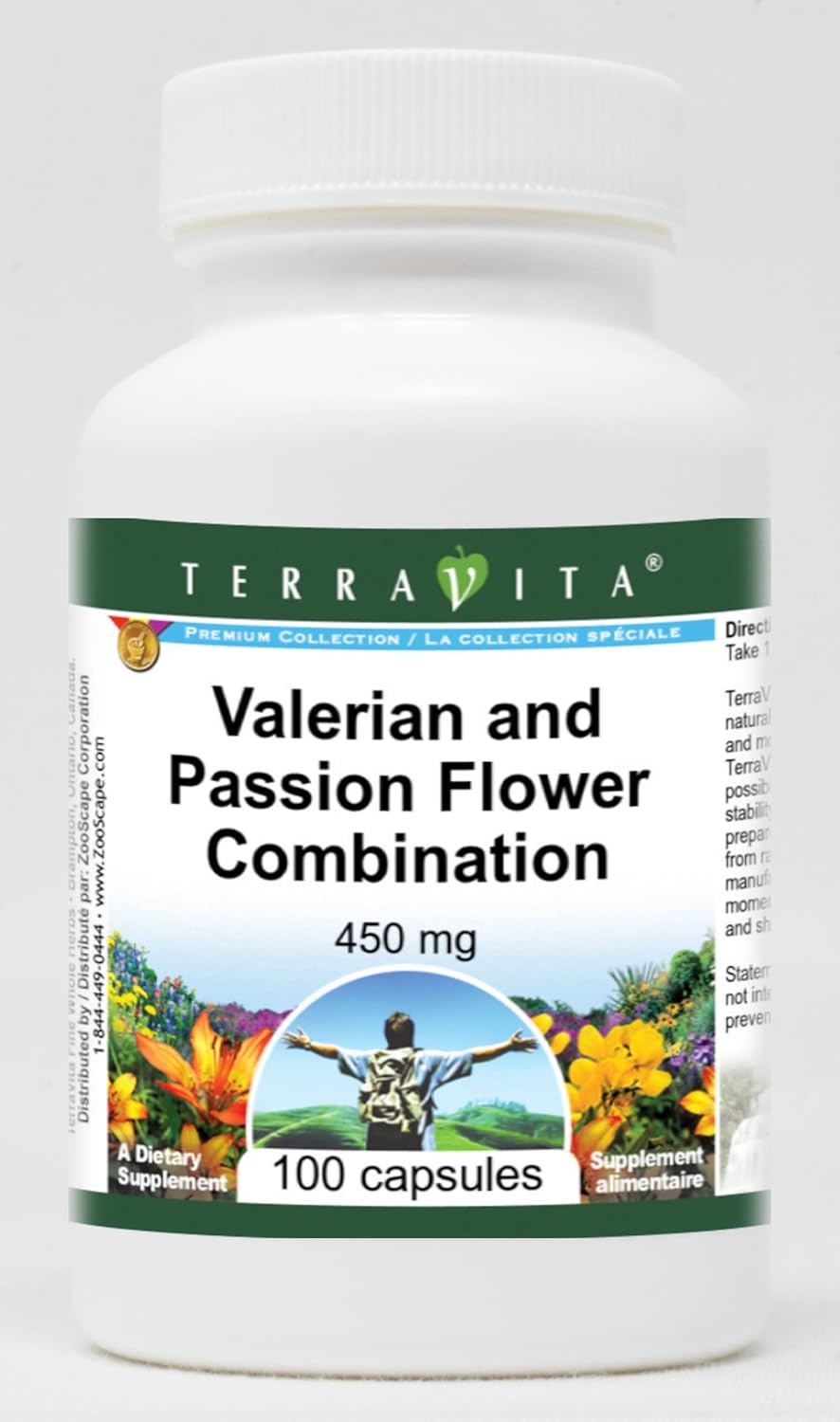 Valeriana y Pasiflora 450 mg - 100 cápsulas, ZIN: 513631
