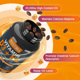 Vitamina D3 20,000 IU + K2 200mcg - Salud Ósea y Muscular