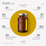 Suplementos Complejo vegano de vitamina B  120 cápsulas