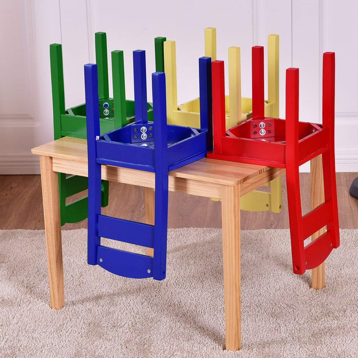 Juego de mesa y silla para niño muebles preescolares