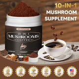 Café Instantáneo de Setas 10 en 1, Energía y Enfoque, 180g