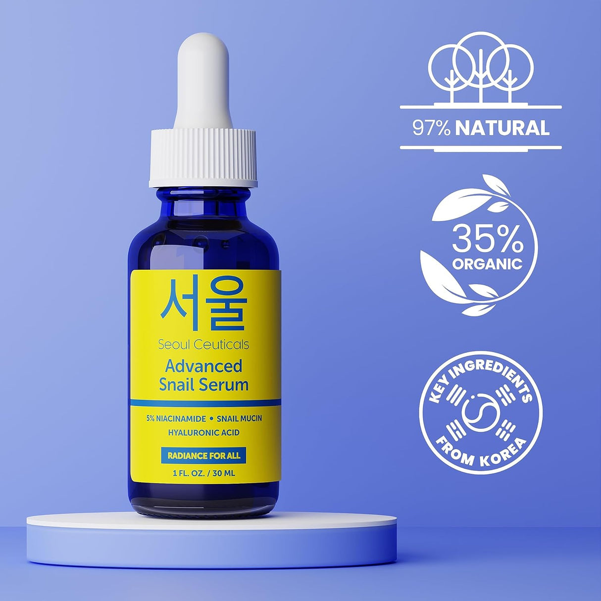 Suero Facial Antiedad Natural con Niacinamida y Baba de Caracol