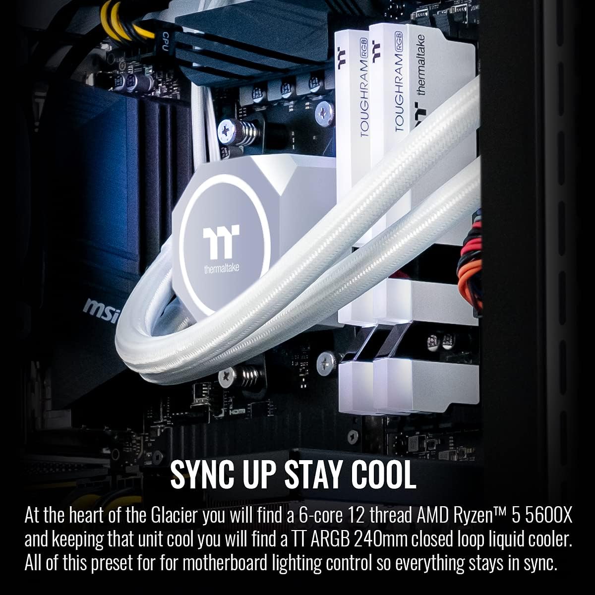Computadora Glacier 360 PC memoria RGB 1TB NVMe M.2 WiFi