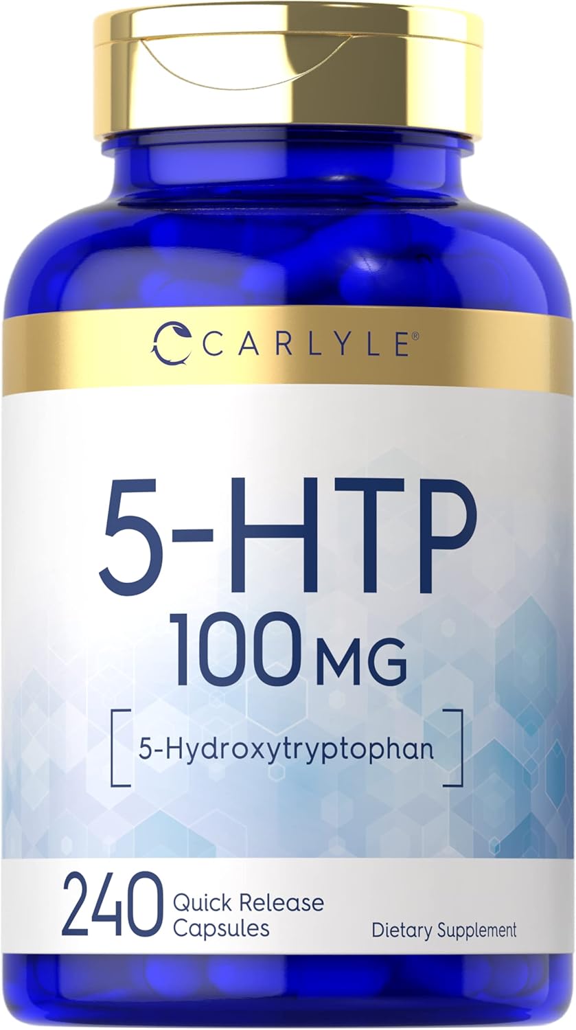 Suplemento 5HTP 100mg | Carlyle | No GMO, Sin Gluten | 240 Cápsulas