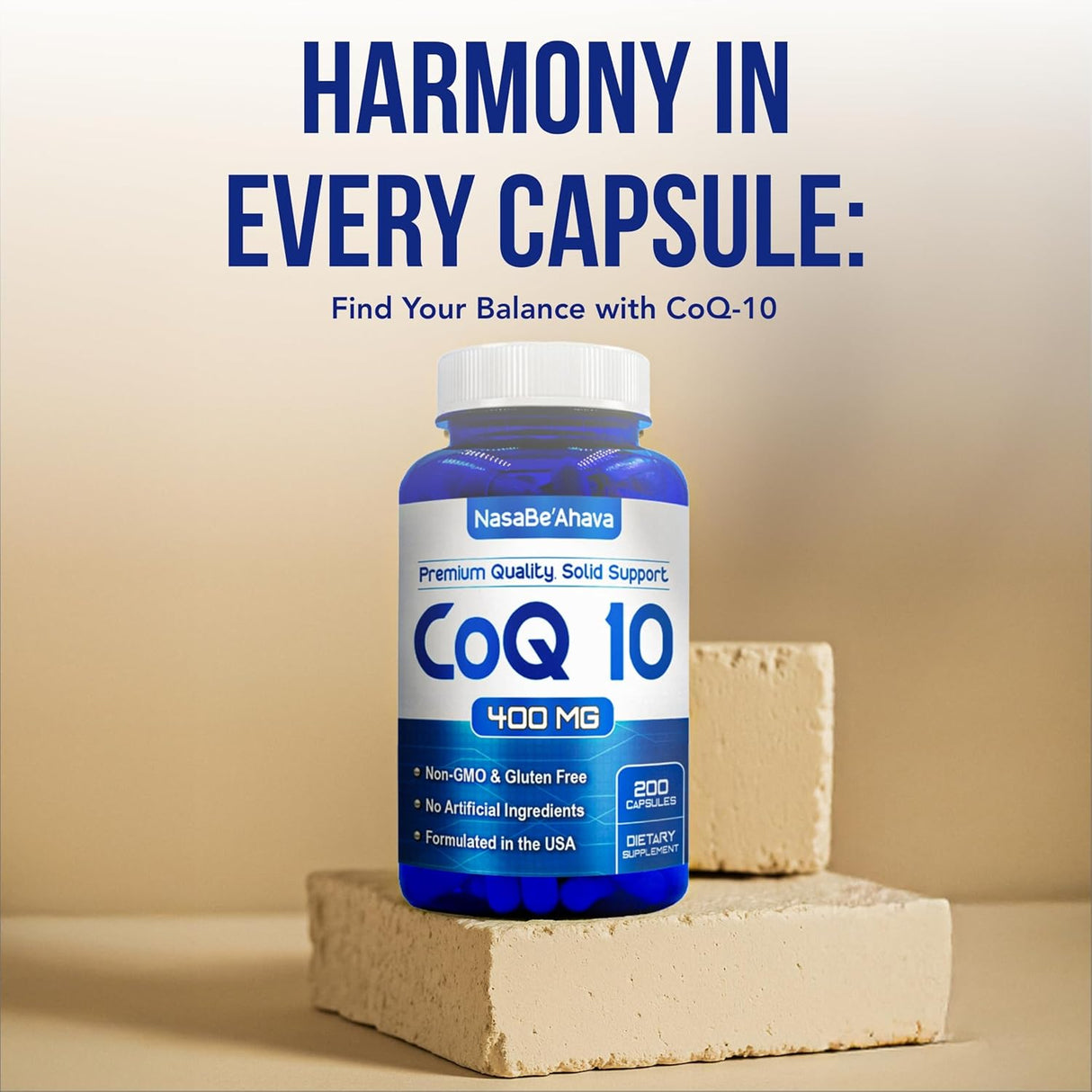 CoQ10 400mg Vegano Suplemento Ubiquinona 100 Cápulas