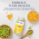 Solaray Zinc 50mg Cápsulas Apoyo Inmunidad 100 Veganas Pumpkin Seed