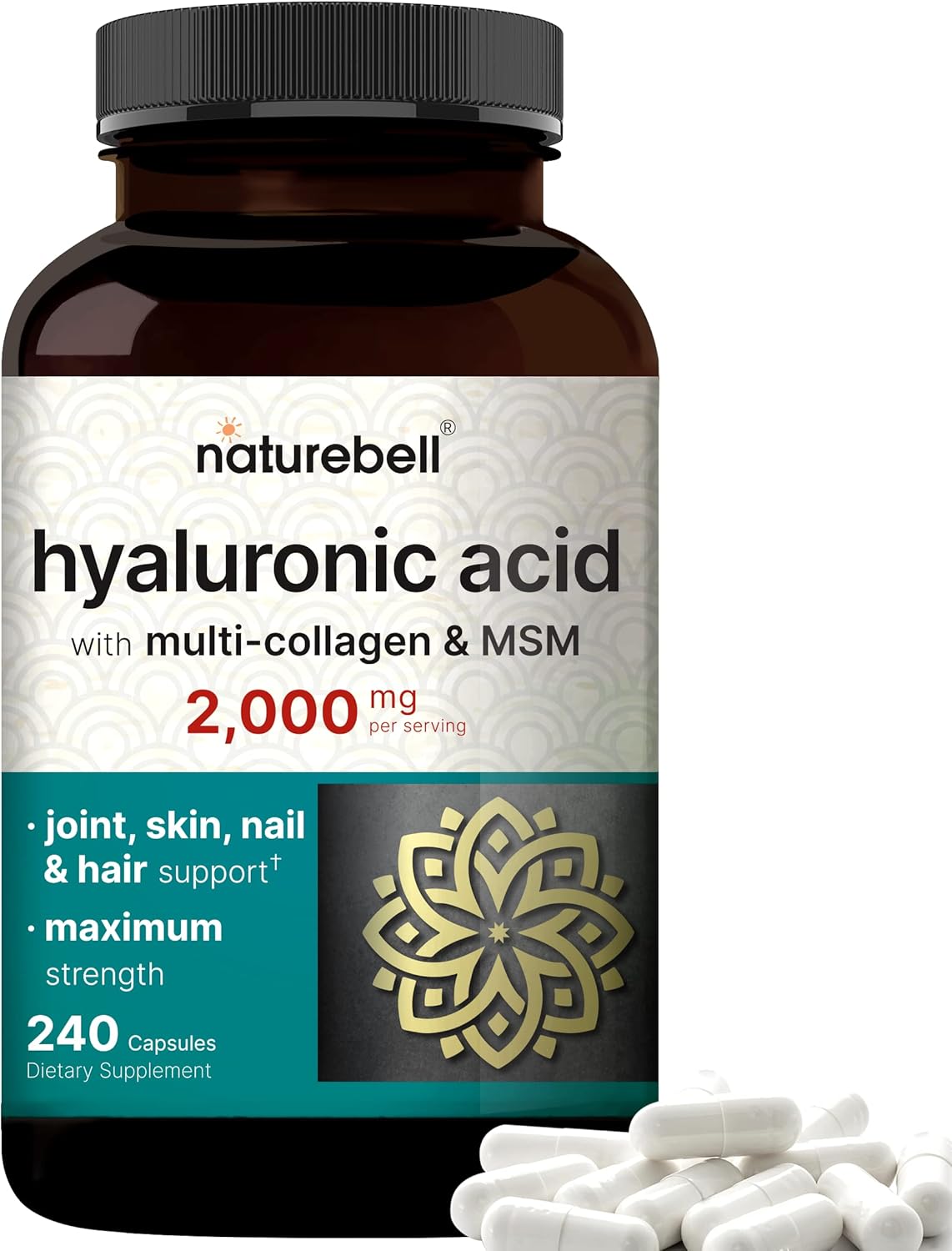 Suplementos de ácido hialurónico 240 cápsulas