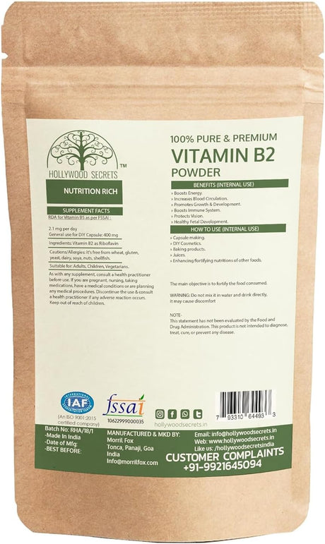 Vitaminas B2 Riboflavina ATS Polvo 50g