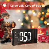 Reloj Despertador Proyector Digital con Cargador USB y Dimmer