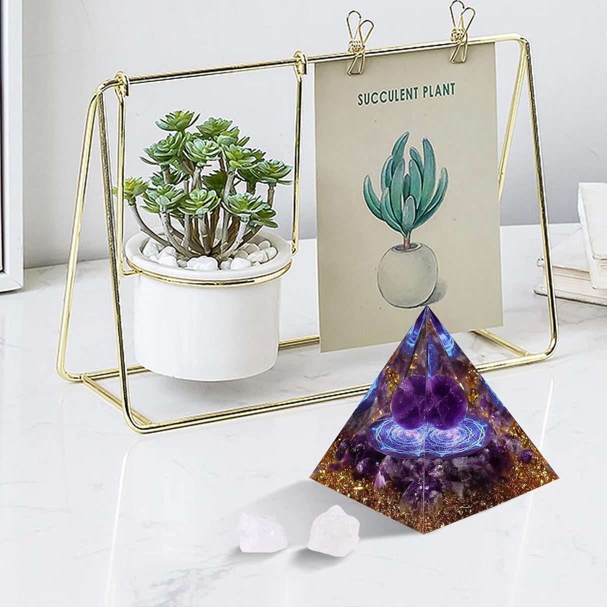 Hopeseed Pirámide de orgón para energía positiva, pirámides