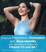 Suplemento de Magnesio Cuádruple, 400mg, Vit D3 & B6, 60 cápsulas