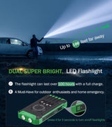 Cargador solar de 36000 mAh integrado 4 cables para celular