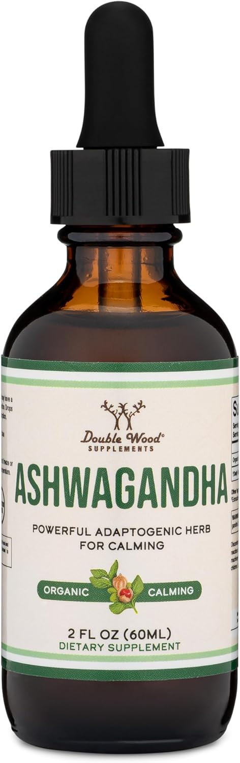Gotas orgánicas Ashwagandha para aliviar el estrés