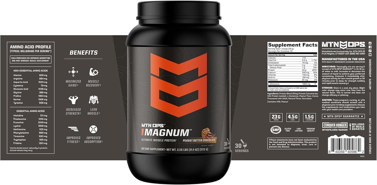 Proteína Magnum de Mantequilla de Cacahuete y Chocolate MTN OPS, 30 raciones