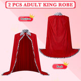 Disfraces  2 piezas de bata de tamaño King talla