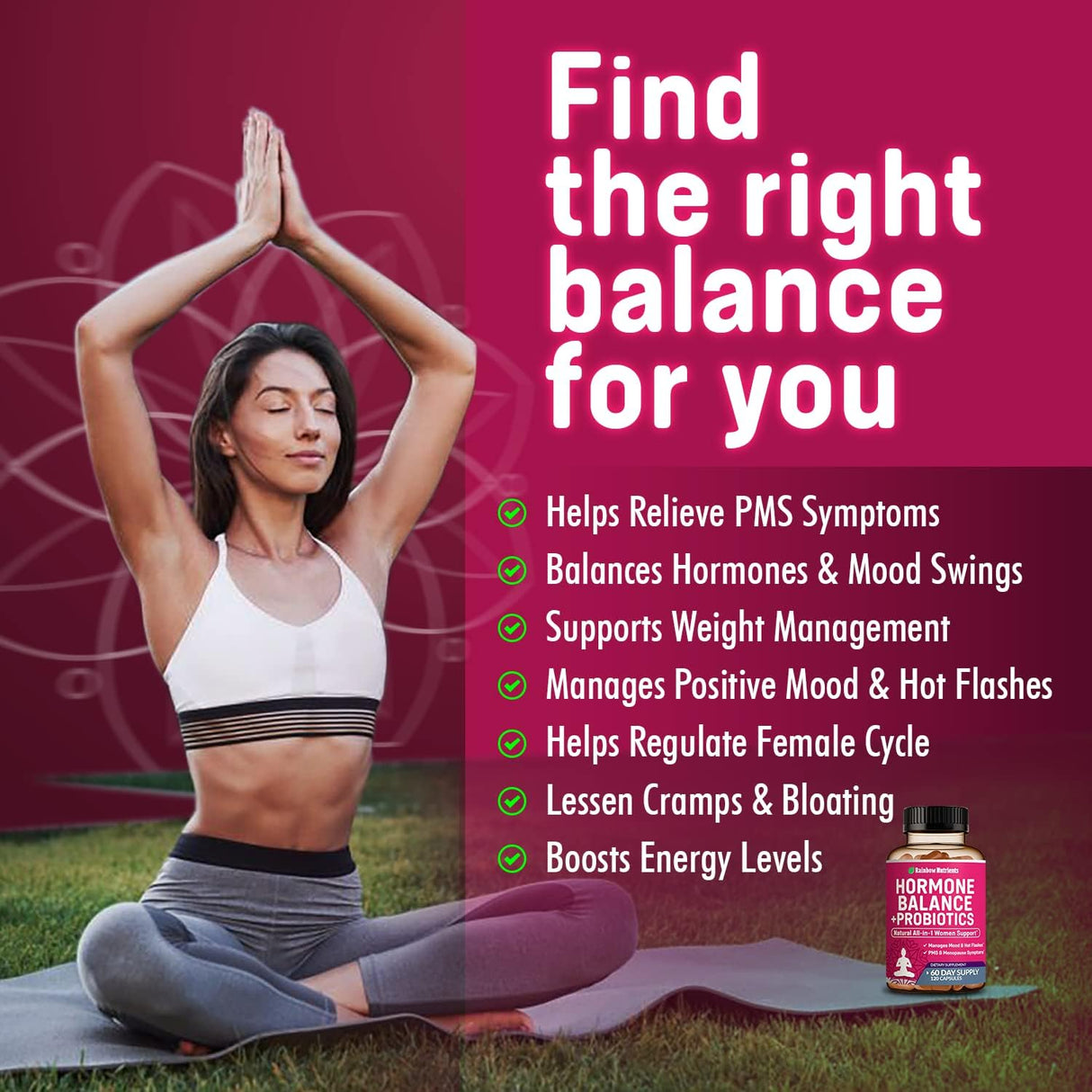 Suplemento Alivio natural para la menopausia sofocones