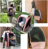 Mochilas para transporte de gato color rosado