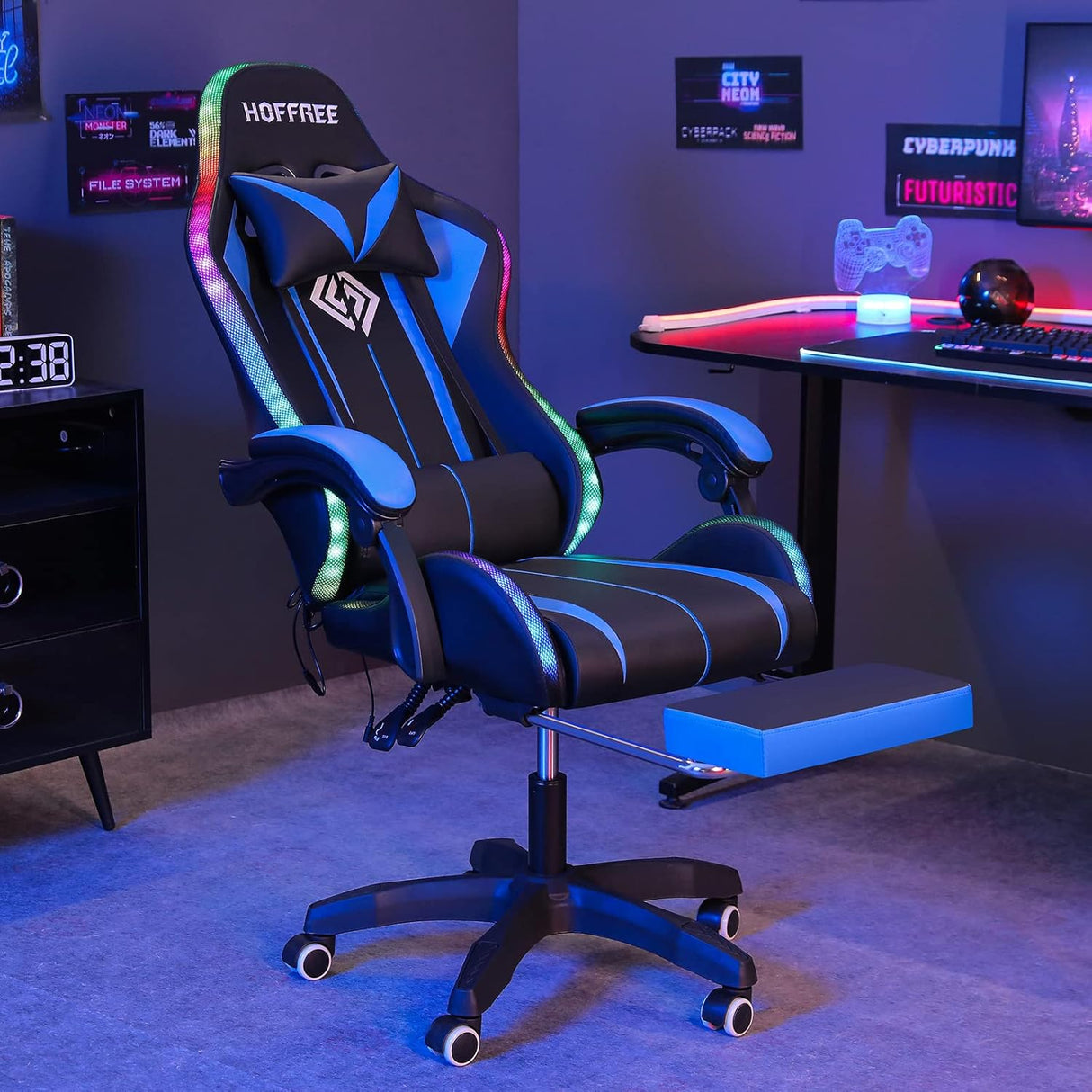 Silla Gamer con altavoces Bluetooth POA8806137 VANSPACE