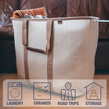 Cesta de lavandería CleverMade 64L, colapsable y resistente