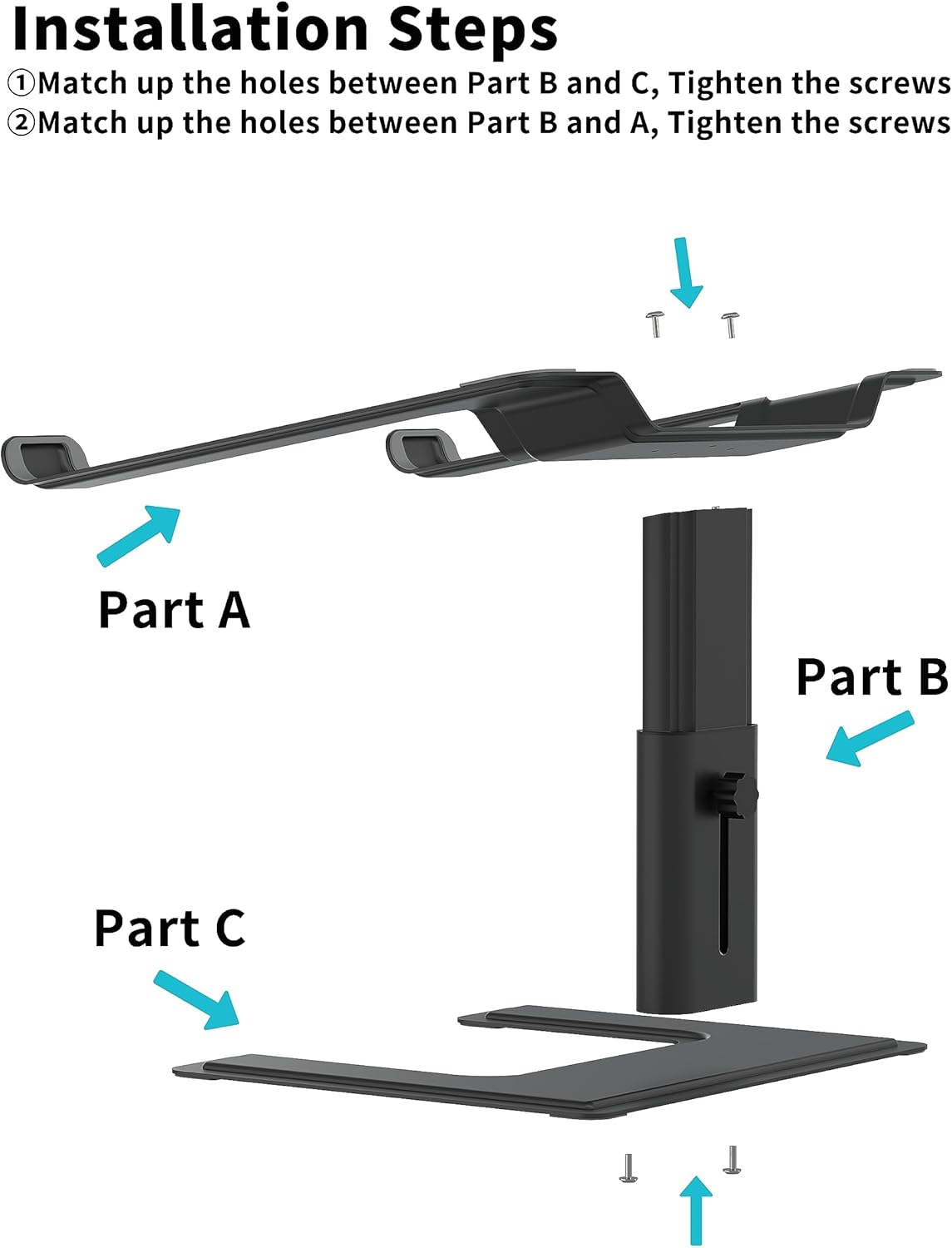 Soporte de Laptop Ajustable, Ergonomico, Compatible 10-17.3