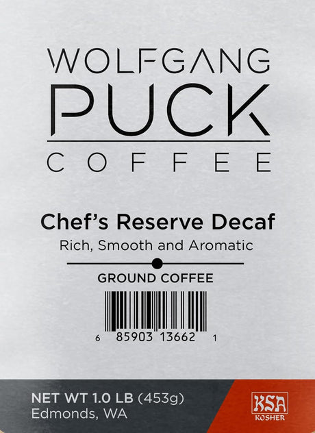 Café Decaf Molido Chef's Reserve de Wolfgang Puck, 1 lb.