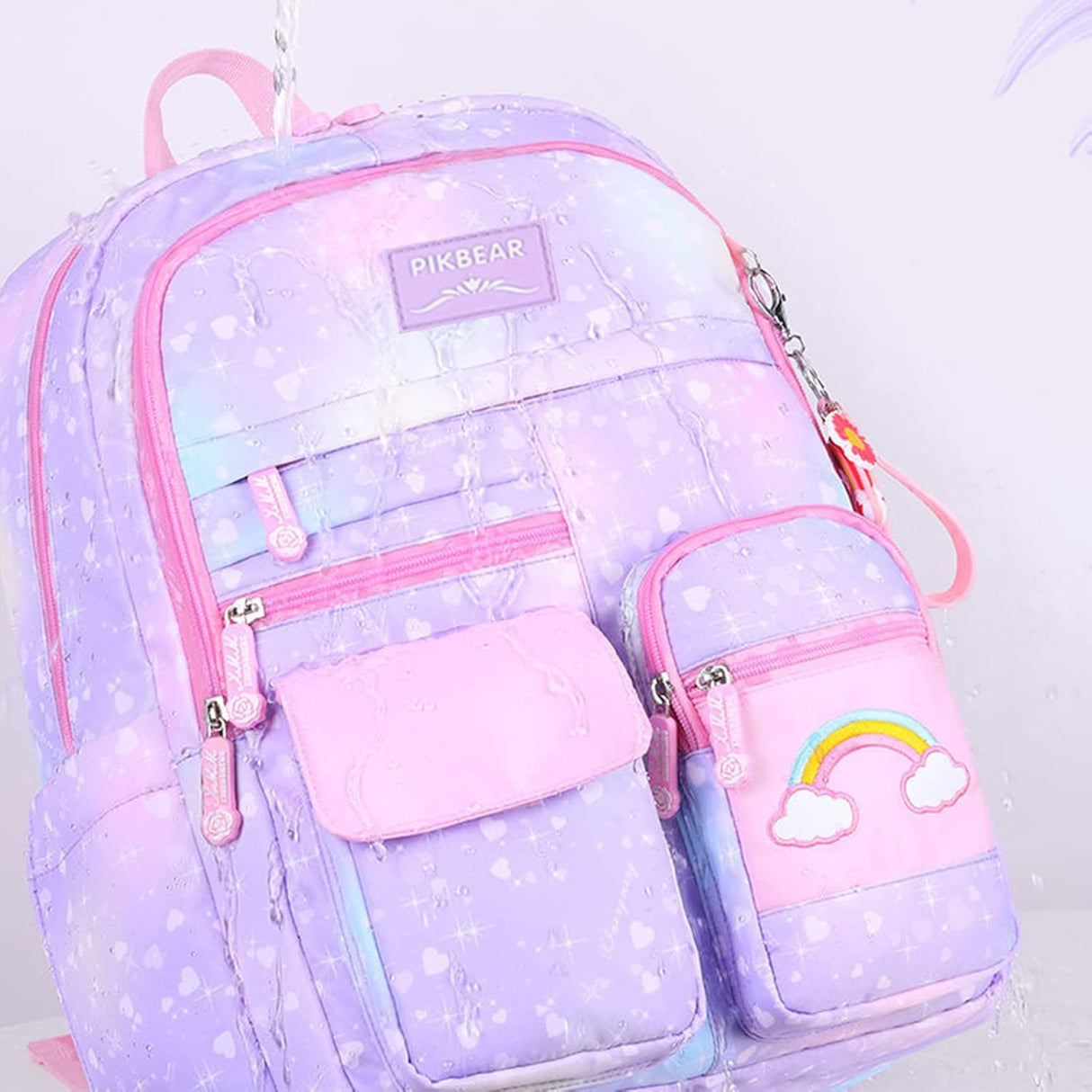Mochila escolar para niñas con compartimentos