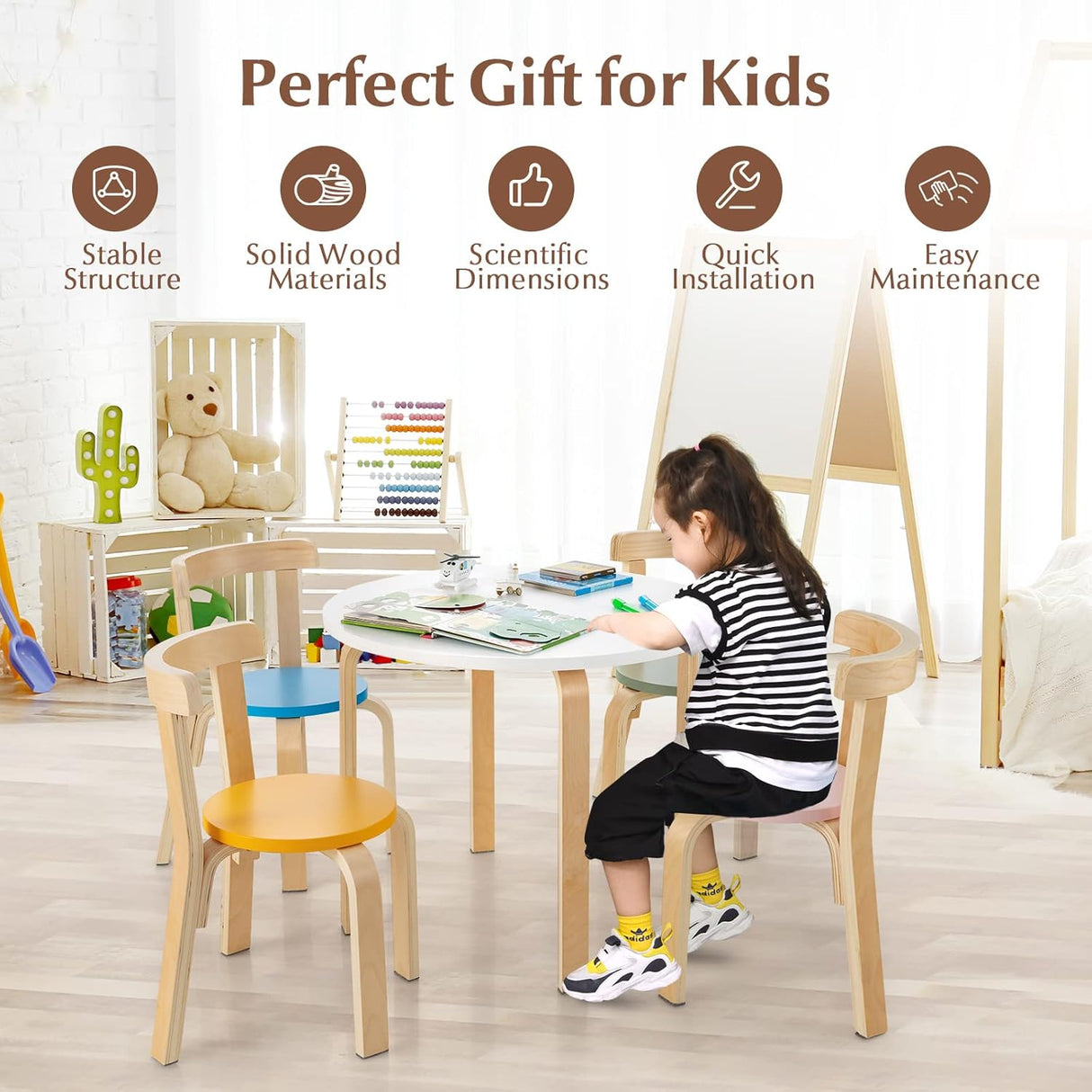 Juego de mesa y silla para niños muebles de guardería