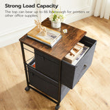 Gabinete de archivos móvil HOOBRO, 2 cajones, modelo BFG20WJ01