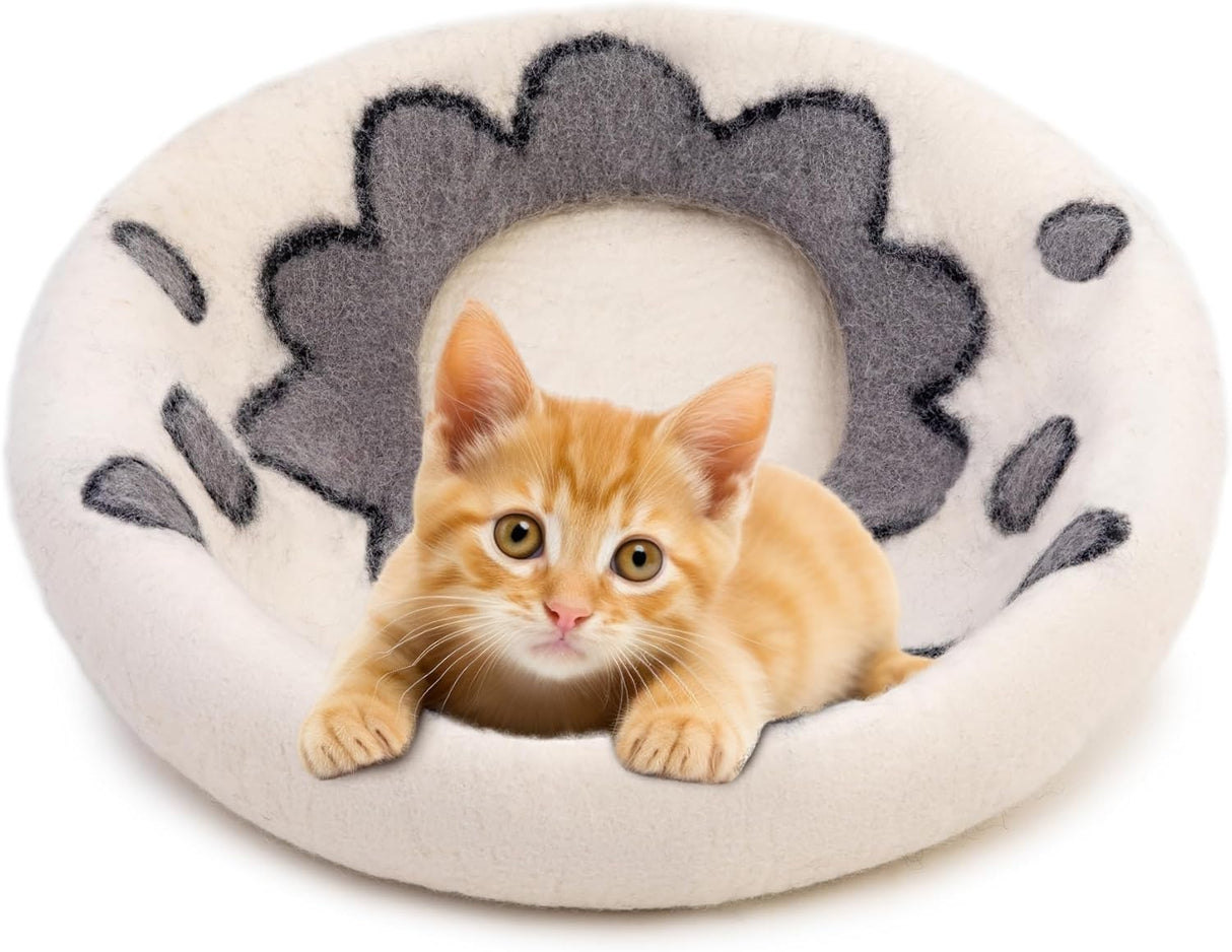 Cueva de Gato de Fieltro Premium Woolygon - 100% Lana Merino