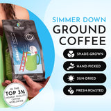 Café Molido Simmer Down - Well-Bean, Descafeinado Suizo 12 oz