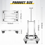 Carretilla Plegable de Acero Inoxidable, 500 LB, 4 Ruedas