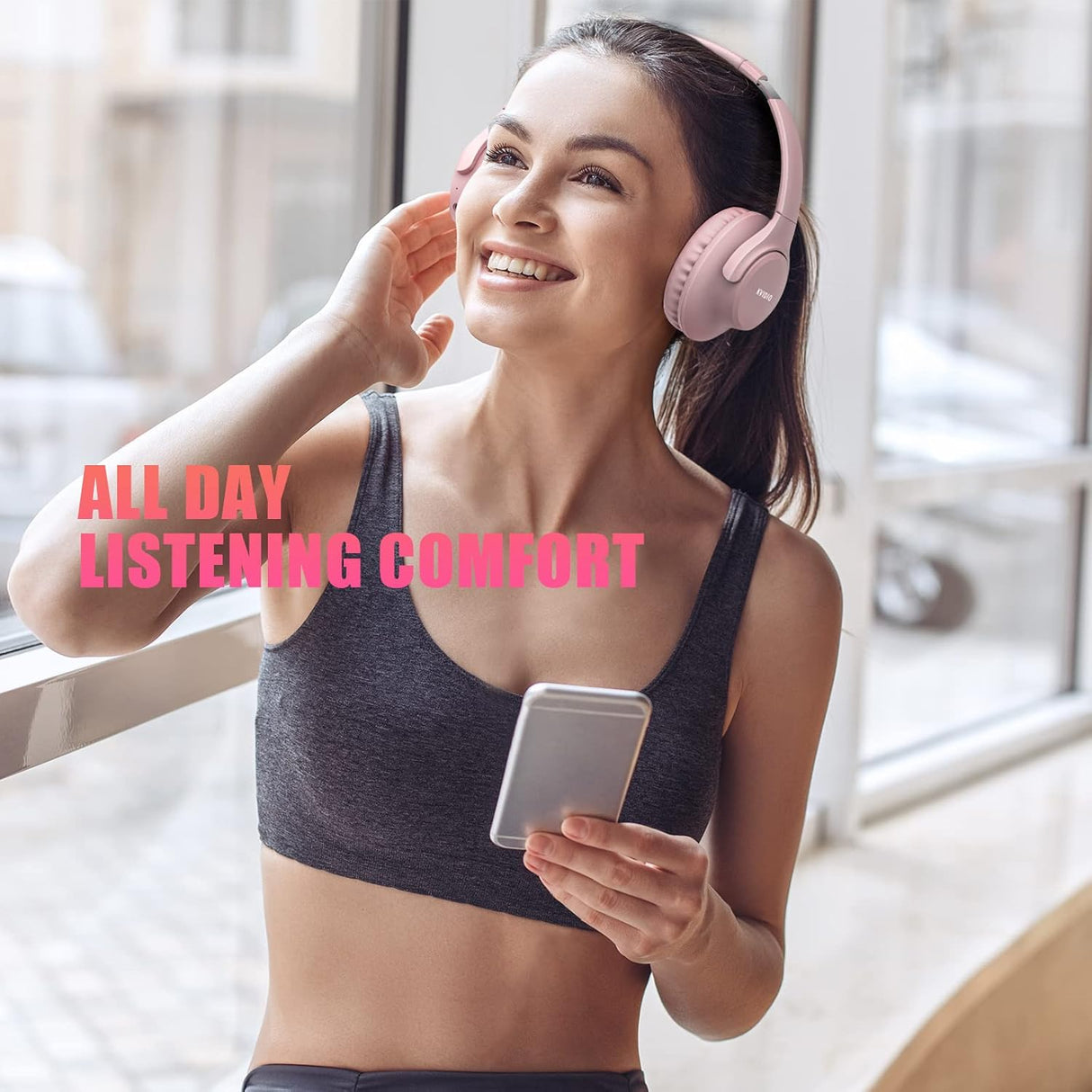 Auriculares Bluetooth KVIDIO, 65h, plegables, con micrófono