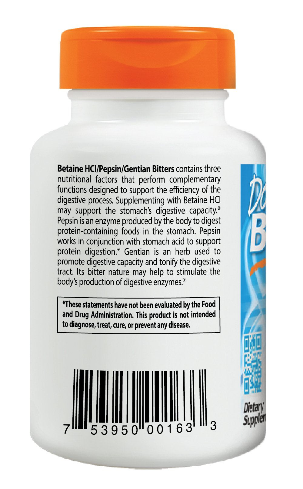 Betaine HCI Sin OGM,  120 Cápsulas