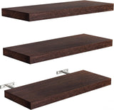 Estante Flotante Paulownia, 16in, 75lbs, Estilo Rústico