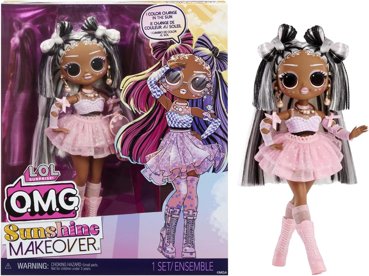 Muñeca con pelo que cambia de color, modas y accesorios - 4+