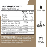Ubiquinol CoQ10 100 mg con Omega 3, Salud Cardíaca, 90 Uds
