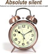 Reloj Despertador Super Ruidoso para Dormilones, 4" Silencioso