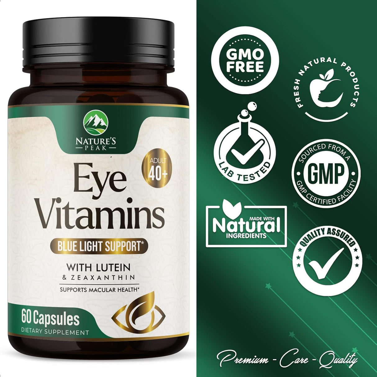 Vitaminas oculares con luteína zeaxantina arándano y zinc