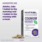 Suplemento Natrol Cognium Memoria Extra Fuerte 200mg, 60 Tab.