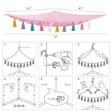 Hamaca para peluches Mkono, organizador de macramé grande