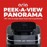 Freidora de aire Aria 6Qt, 10 presets, pantalla táctil, modelo