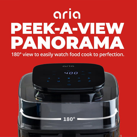 Freidora de aire Aria 6Qt, 10 presets, pantalla táctil, modelo