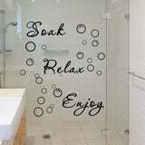 Vinilos Decorativos para Baño Soak Relax Enjoy - Estilo Simple