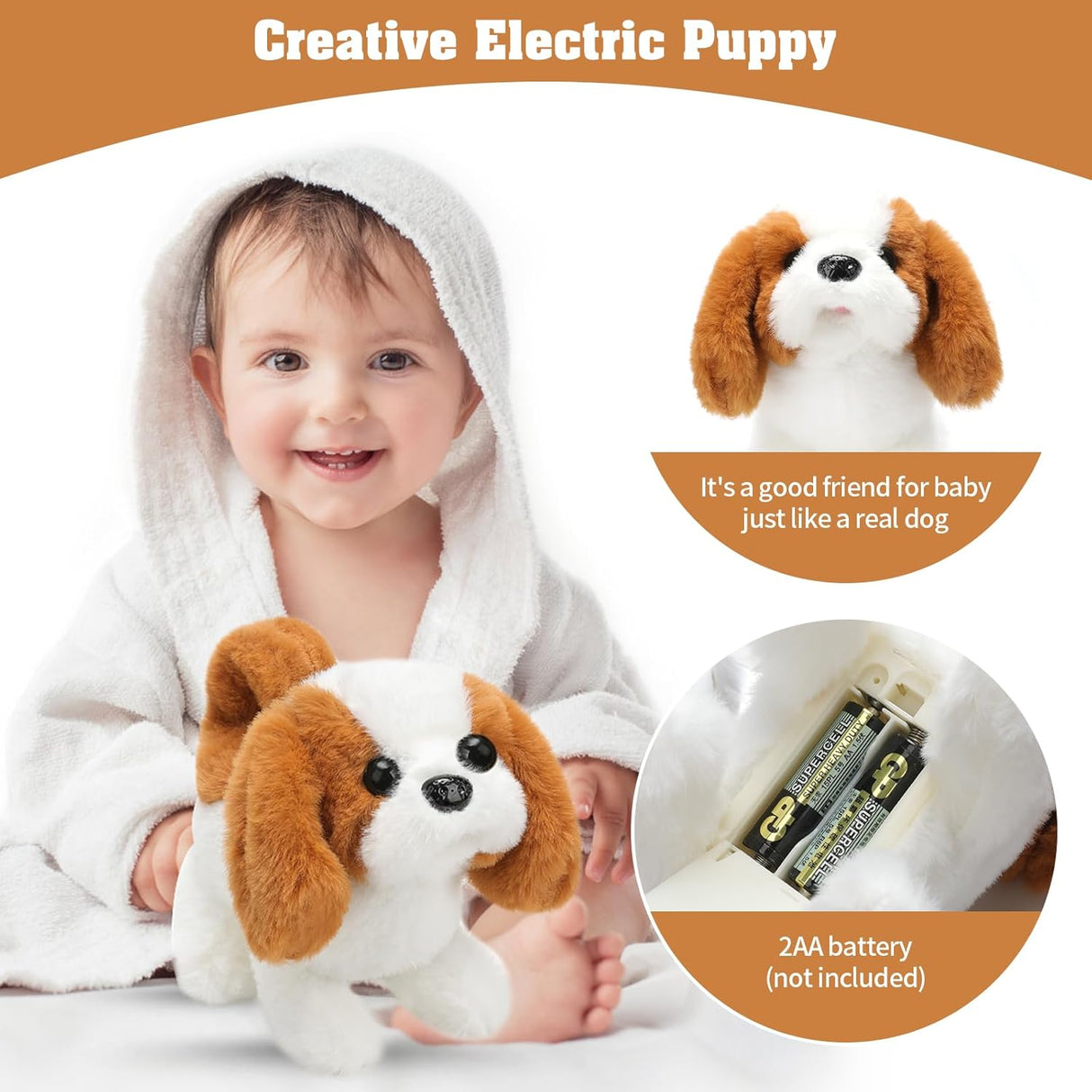 Perro de Peluche Interactivo San Bernardo - Camina, Ladrido, Modelo