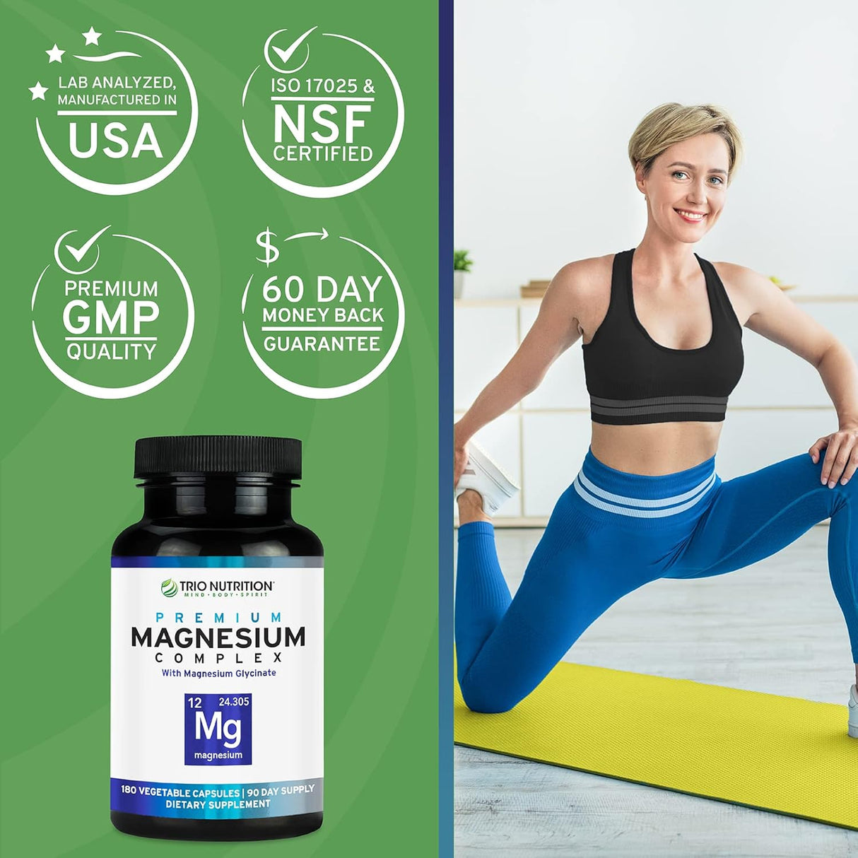 Trio Nutrition Magnesio Complejo 90 Días Calm Relajación