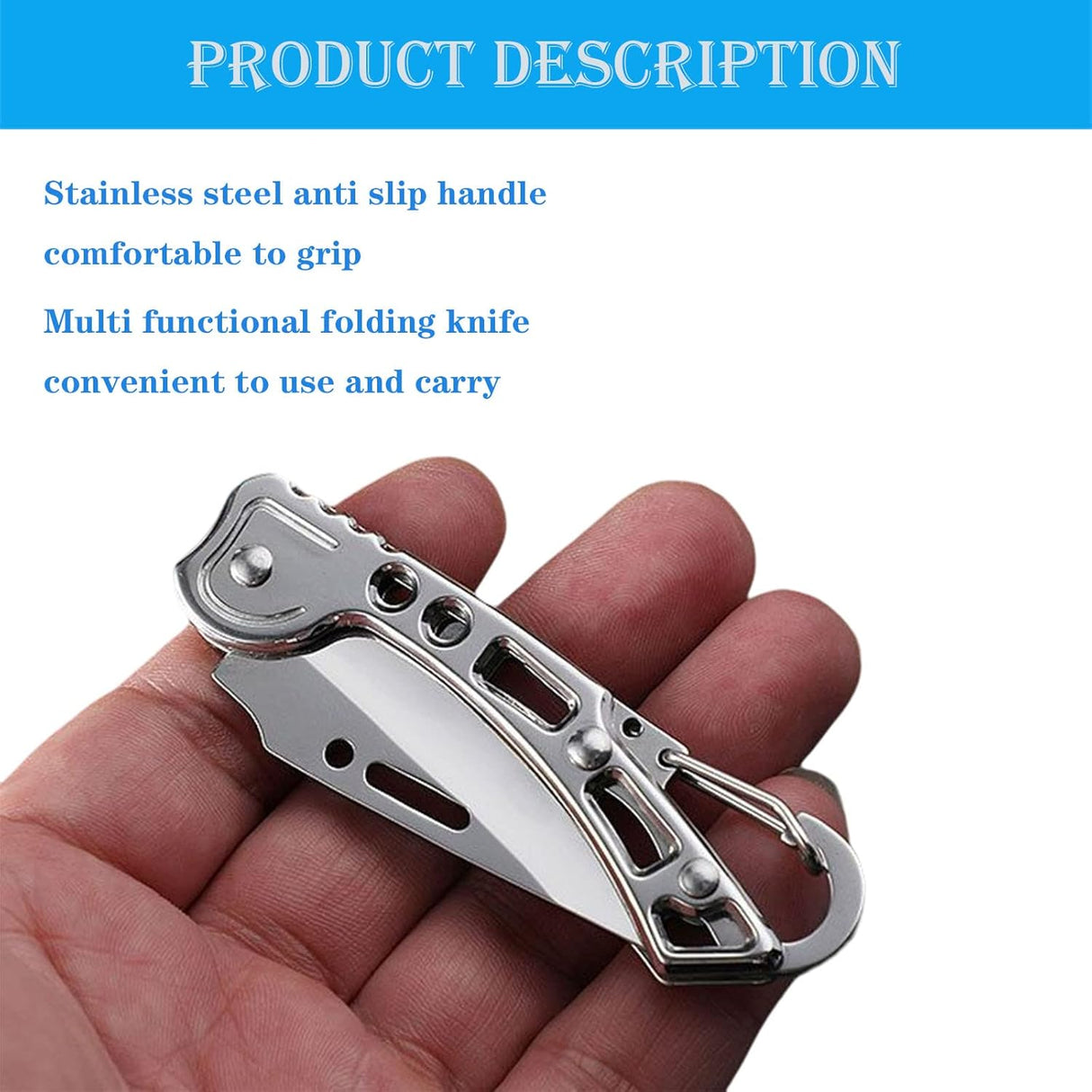 Cuchillo plegable pequeño multifuncional de 2 pulgadas