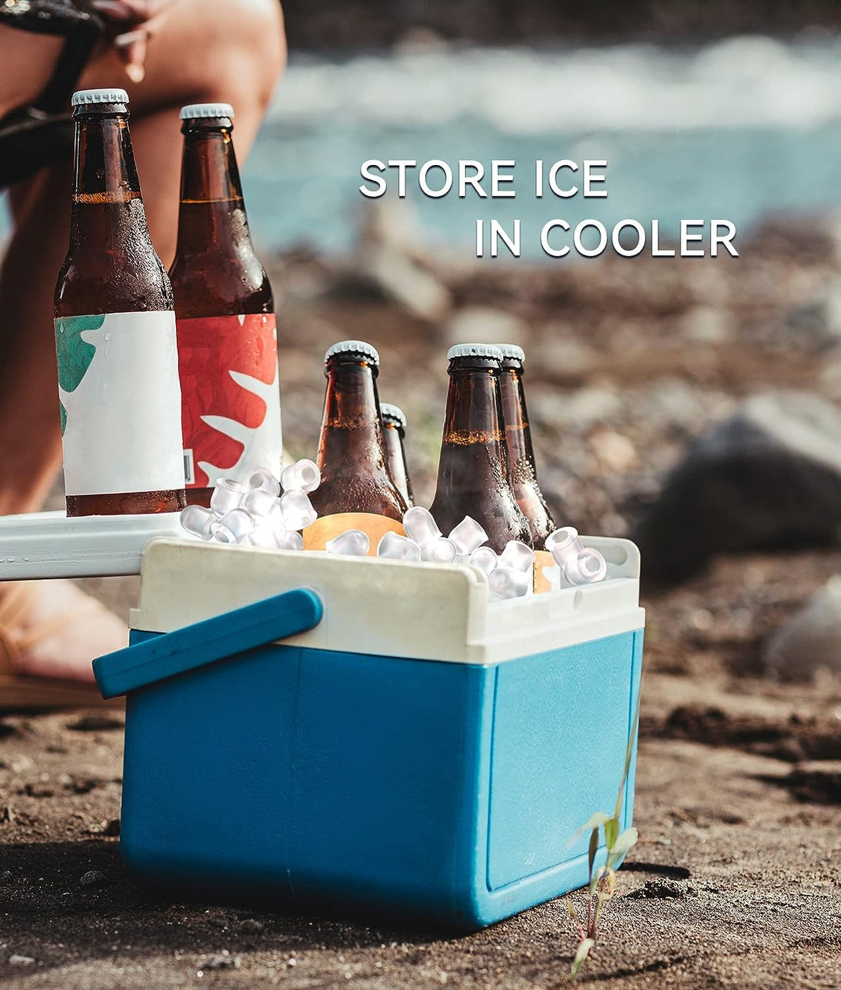 Máquina de Hielo Ecozy - 9 Cubos en 6 Min, Auto-Limpieza