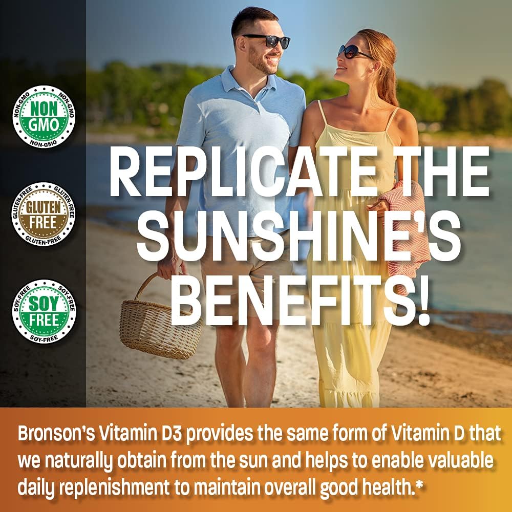 Bronson Vitamina D3 10,000 IU Alto Potencia 360 Softgels