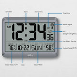 Reloj Atómico Digital con Temperatura y 4 Zonas Horarias