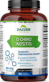 Zazzee D-Chiro-Inositol 50mg, 90 cápsulas, 40:1 ratio